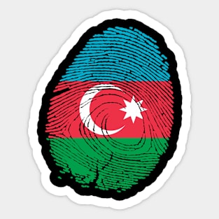 Flag of Azerbaijan in fingerprint Sticker